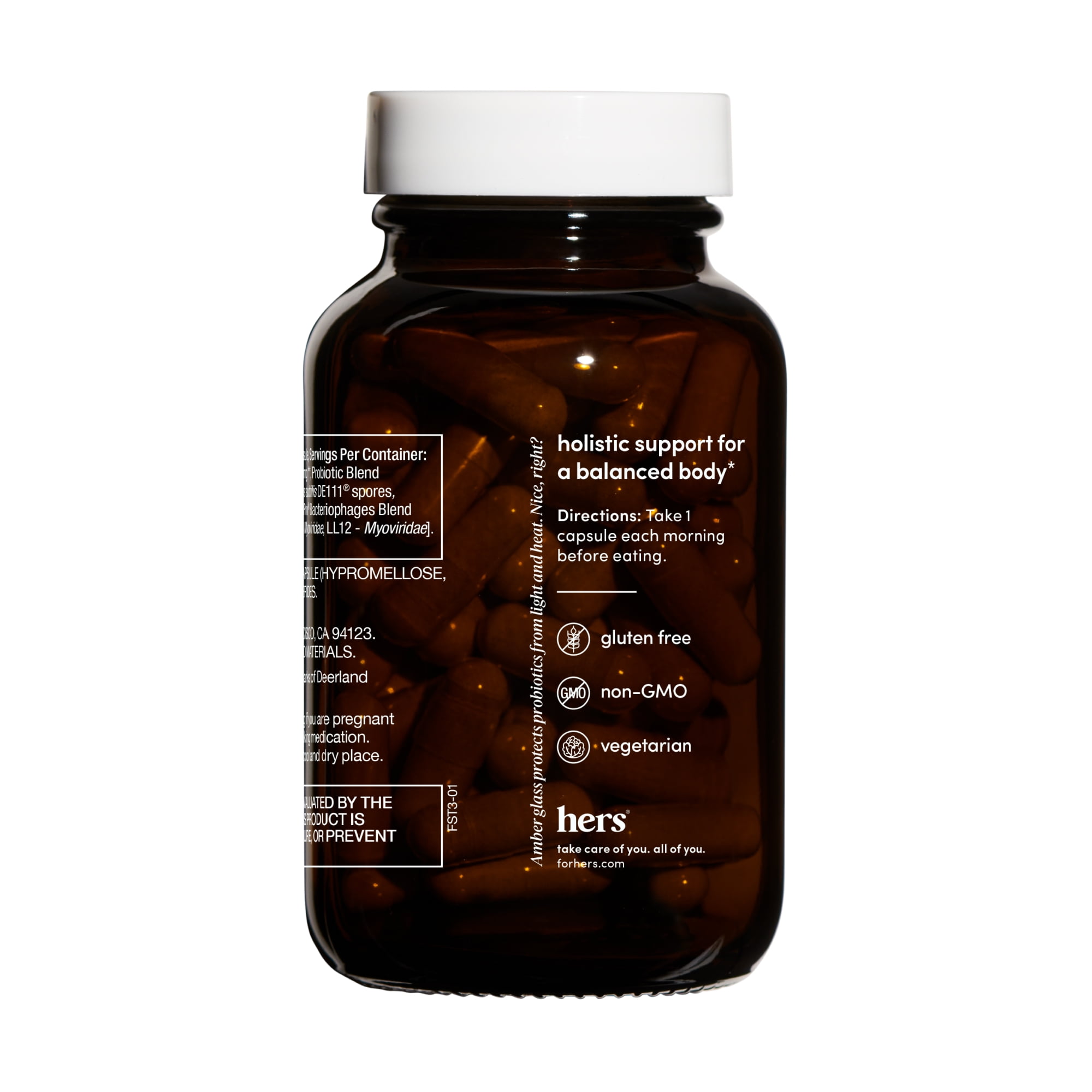 Hers Start Probiotic Supplement for Women with Cranberry Extract, 30 Count