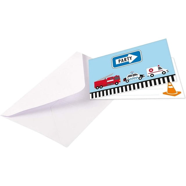 Amscan Invitations d'Anniversaire à Rabat « On The Road » (Lot de 8)