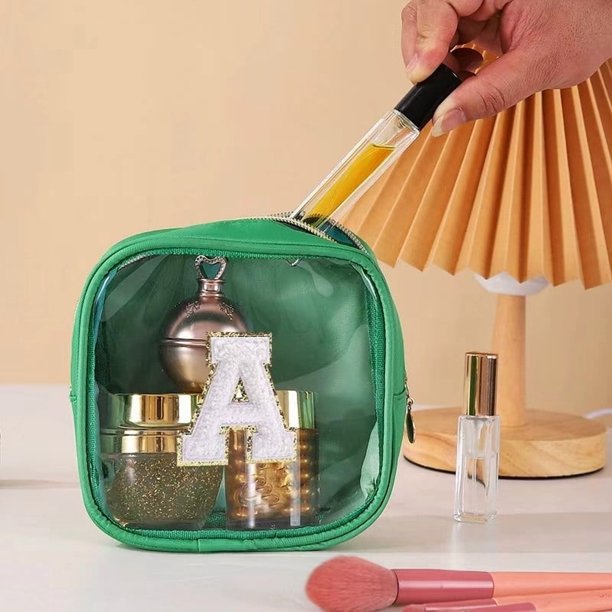 Elegante bolsa de maquillaje tipo almohada, organizador de viaje de gran capacidad para cosméticos y artículos de tocador.