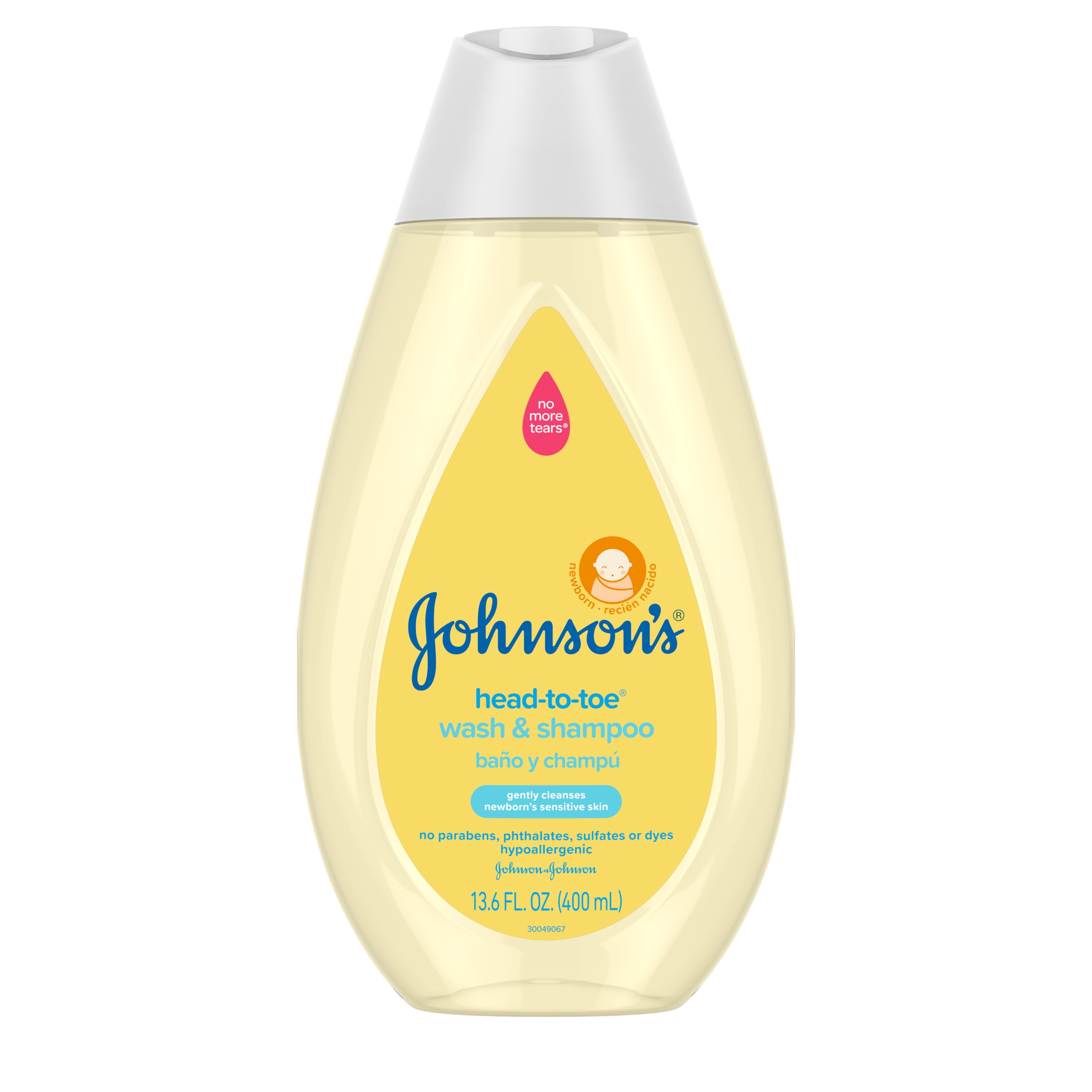 Johnson's Head-To-Toe Gentle Tear-Free Baby Wash & Shampoo, Sensitive Skin, 13.6 fl. oz (Pack of 2)