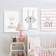 thumbnail image 4 of Juego de 3 carteles 30x40 niña habitación infantil pinturas rosas decoraciones de pared pintura sobre lienzo regalos de cumpleaños NPTWC003-M, 4 of 6