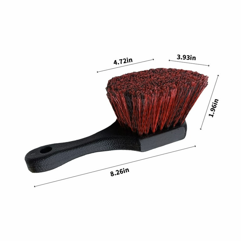 QIIBURR Brush for Cleaning Soft Brush Silk Car Beauty Cleaning Supplies Car  Wash Short Handle Tire Brush Hub Brush Foot Pad Brush Car Tire Brush