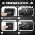 thumbnail image 4 of Key Lock Box - Portable Lockbox for Keys Outdoor - 4 Digit Code Combination Lock Box for Key Safe Security - Weather Rust Resistant Key Lock Box for Outside, Car, Door, House, Travel, 4 of 8
