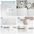 thumbnail image 4 of No Hook Shower Curtain, Grey Eucalyptus Shower Curtains for Bathroom with See Through Top Window, Farmhouse Weeping Leaves on Linen Waterproof & Washable Bath Curtain 60"x72", 4 of 9