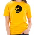 thumbnail image 3 of Big Size Hand Drawn Skull Graphic Design Short Sleeve Cotton Jersey T-Shirt - Taxi Gold 3XL, 3 of 4