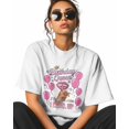 thumbnail image 2 of Women's Graphic T-Shirt White S Women's Tops Birthday Queen Pink Balloon Crew Neck Short Sleeve Shirts for Women, 2 of 3