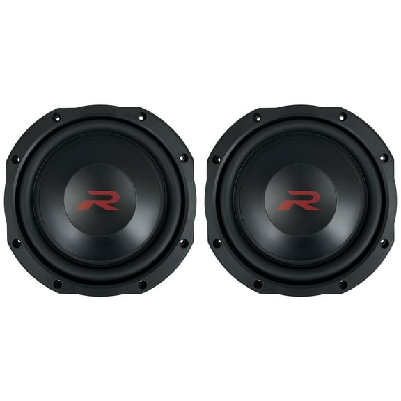 (2) Alpine RS-W10D4 10” 600 Watt RMS Shallow Car Subwoofers Dual 4-ohm Slim Subs