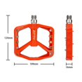 thumbnail image 3 of ZTTO MTB Mountain Bike Pedals Nylon Fiber Bicycle Platform Flat Pedals Anti-Slip 9/16 Inch Sealed Bearing for BMX MTB Mountain Bike Road Bike, 3 of 5