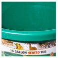 thumbnail image 3 of HT-200 16 Gallon Plastic Heated Livestock Pet Farm Animal Water Bucket Tub with Hidden De-Icer Heating , Green (2 Pack), 3 of 8