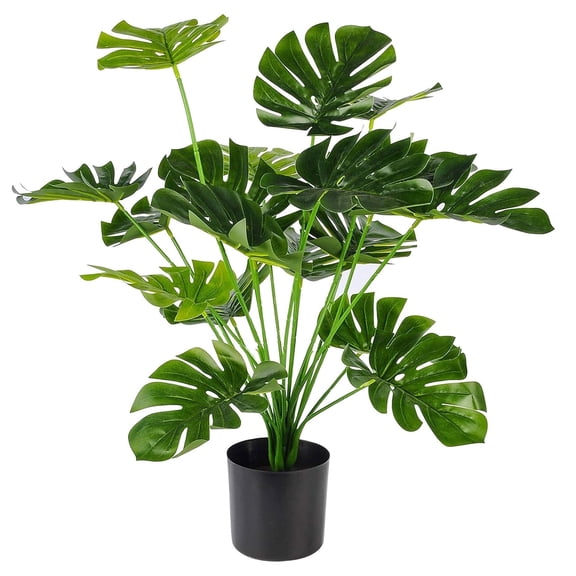 28" Fake Plants Large Artificial Floor Faux Plants Indoor Tall for Home Office Living Room Outdoor Decor