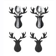 thumbnail image 1 of Vajilla Porta Utensilios Cuchillo Tenedor Cubiertos Bolsa 20 Piezas (Black Elk A) JShteea Libre de BPA, 1 of 8