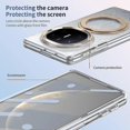 thumbnail image 4 of For Huawei Mate X6 Case Magnetic Kickstand Clear PC Phone Cover with HD Screen Film - Black, 4 of 5