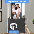 thumbnail image 4 of Puerta de seguridad retráctil para bebés y perros 1 pieza 0 a 150 cm malla 86 cm negro, 4 of 5