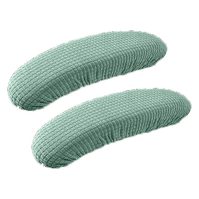 ZheElen Anti Skid Chair Armrest Cover Easy To Install Soft And Comfortable Polyester Elastic Office Chair Armrest Cover Matcha green 1Set