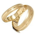 thumbnail image 2 of Pompeii3 Channel Brushed Wedding Band Set 14K Yellow Gold, 2 of 3
