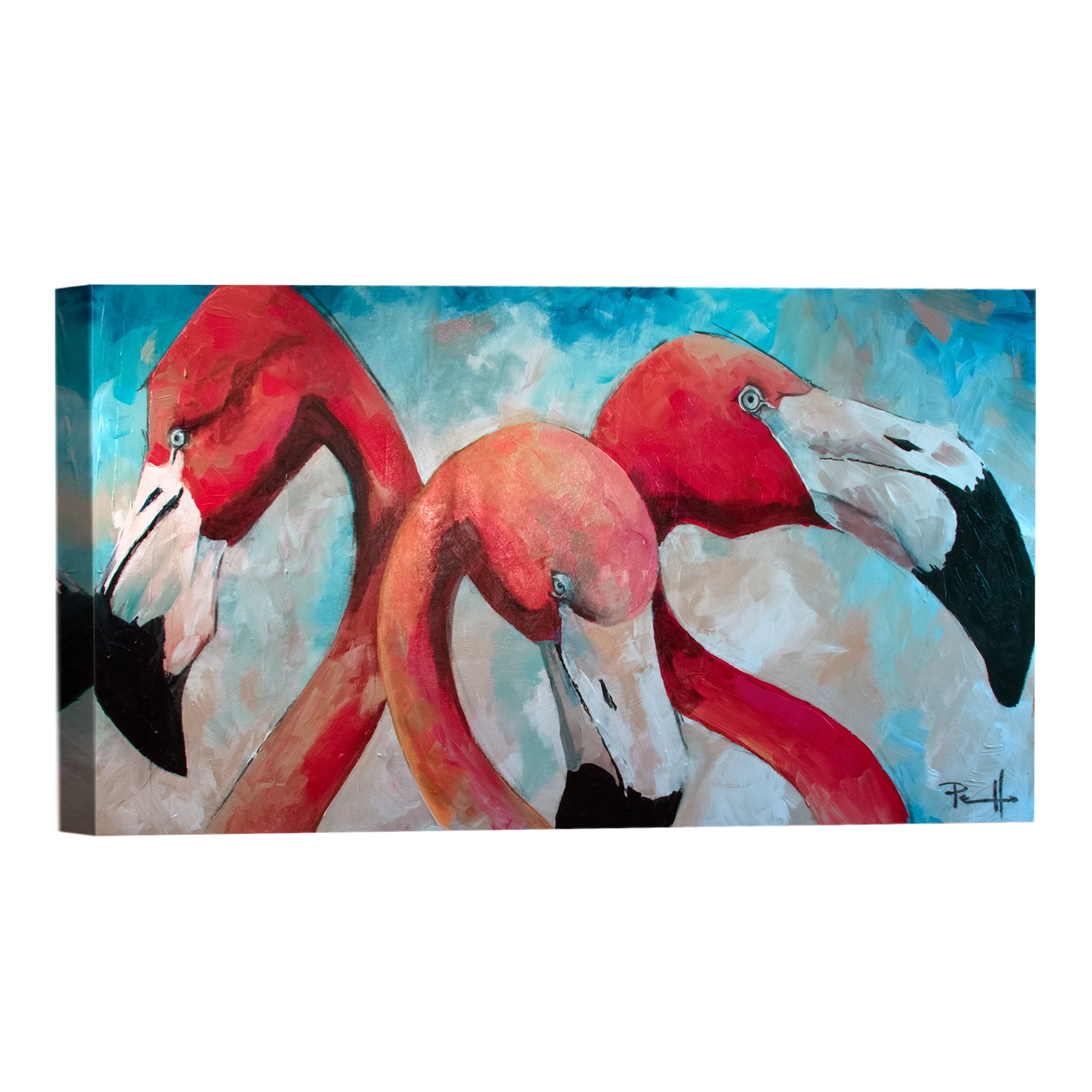 Flamingo Joes by Sean Parnell Wrapped Canvas Art Painting Print