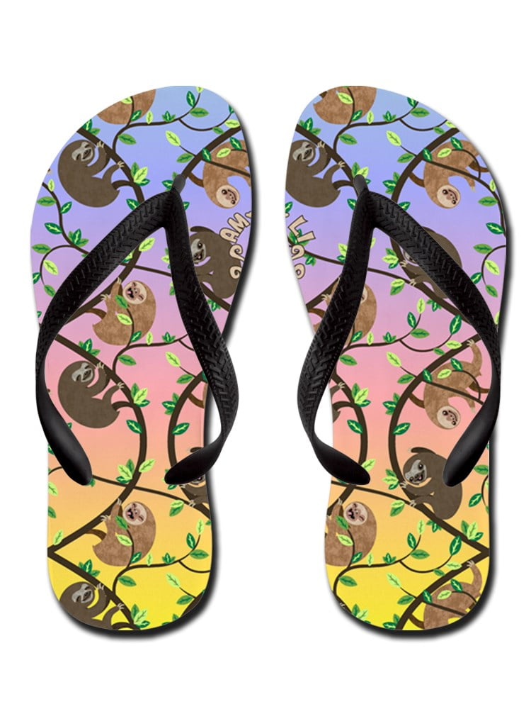 Adult 3D Print Indoor/Outdoor Slippers,Sloth Lazy Flat Sandals Shoes
