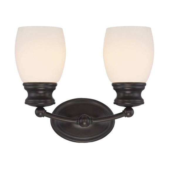 English Bronze Two Light Bath Bar from the Elise Collection