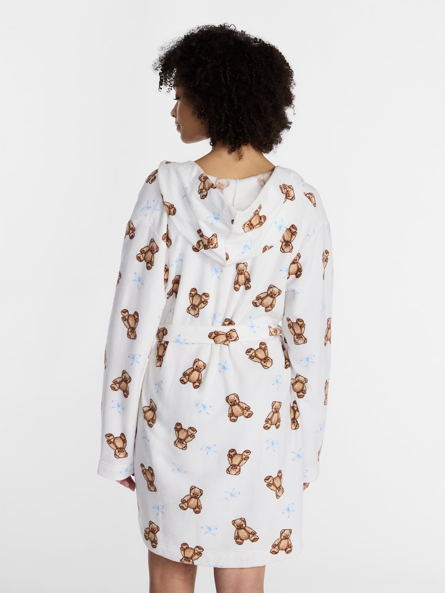 No Boundaries Terry Hooded Robe, Women’s and Women’s Plus S-3X