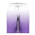 thumbnail image 4 of BLTIBY 2025 Mens Casual Shorts Summer Gradient Printed Elastic Waist Drawstring Shorts Fashion Comfy Loose Sports Short Pants with Pockets Purple L, 4 of 4