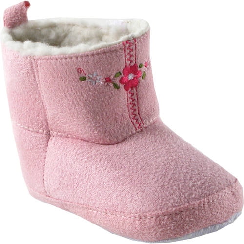 Luvable Friends Newborn Baby Girl Embroidered Suede Boots Walmart