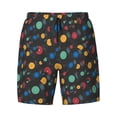 thumbnail image 4 of Lsque Mens Swim Trunks Vintage Records Pattern - Bathing Suit Compression Liner - Beach Swim Shorts Swimwear - (S-3XL) - Stretch Quick Dry -Small, 4 of 9
