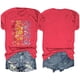 thumbnail image 4 of Camisetas de Verano de Mujer Pequeña Flor Impresa Cuello Redondo Manga Corta Superior, Verano Superior de las Mujeres, 4 of 8