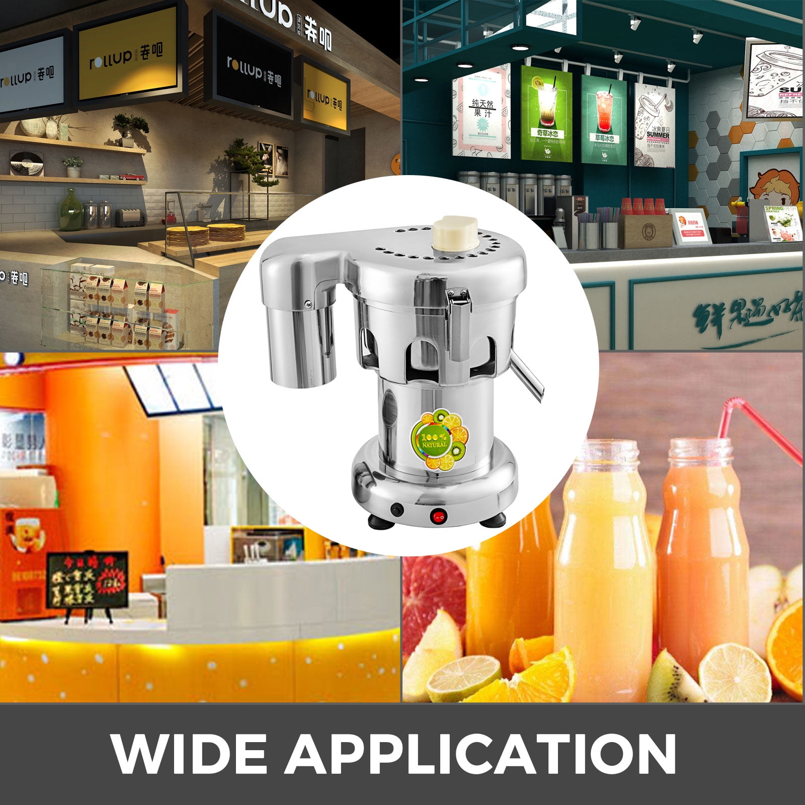 VBENLEM Commercial Juice Extractor Heavy Duty Juicer Aluminum Casting and Stainless Steel Constructed Centrifugal Juice Extractor Juicing Both Fruit
