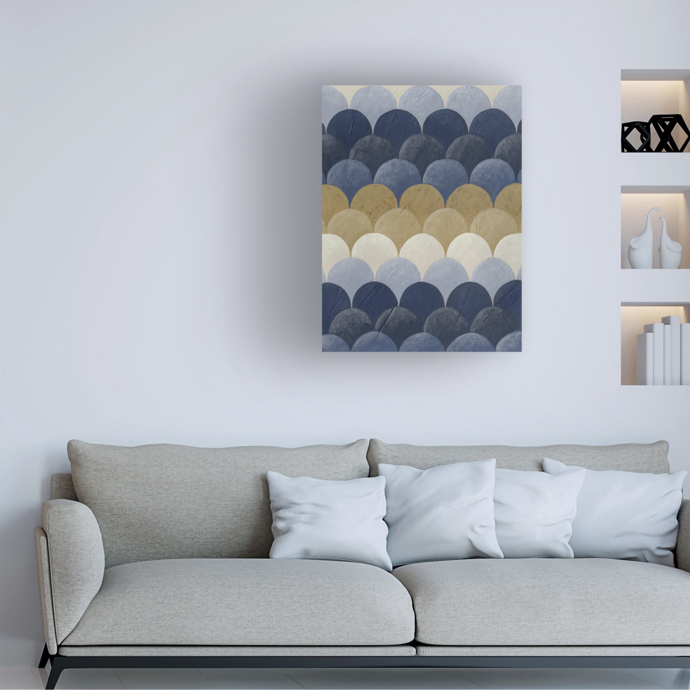 Chariklia Zarris 'Navy Motif II' Canvas Art
