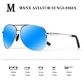 thumbnail image 4 of Gafas de sol mxnx Aviator MX208 con montura plateada y lentes azules, 4 of 7