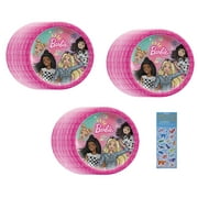 Amscan Barbie Party Plates, Paper Pink, 7", 24 Count