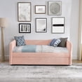 thumbnail image 6 of MIKIBAMA Boucle Fabric Twin Size Daybed With Trundle Upholstered Tufted Sofa Bed 83"x43"x29.5", 6 of 9