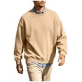 thumbnail image 6 of Goodtrade8 Big and Tall Men's Sweatshirt Winter Fleece Pullover Sweatshirt Warm Long Sleeve Crew Neck Plain Casual Tops for Men, 6 of 7