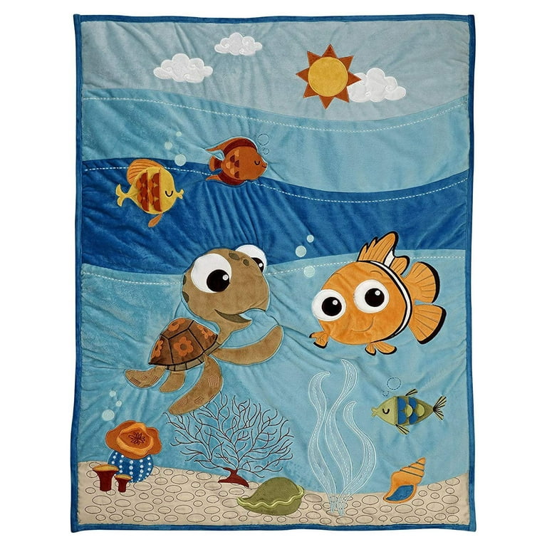 Disney Finding Nemo 4 Piece Crib Bedding Set, Blue