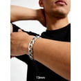 thumbnail image 4 of PROSTEEL Silver Cuban Bracelet for Men Thick Curb Link Chain 13MM 9 Inch Stainless Steel Wrist Bracelets Birthday Father Day Jewelry Gifts, 4 of 9