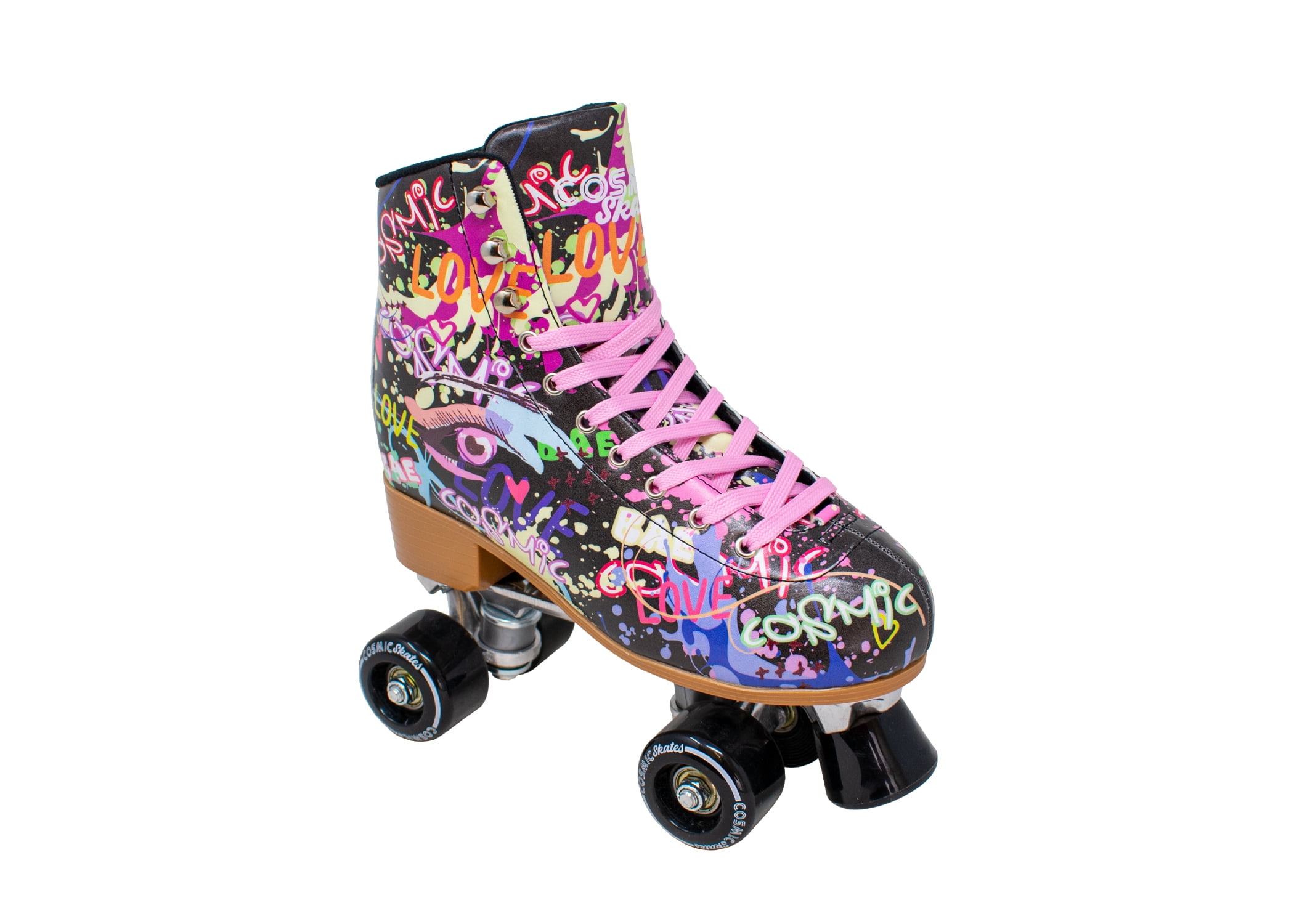 COSMIC SKATES ART Women's Graffiti Printed High Top Lace Up Classic