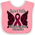 thumbnail image 3 of Inktastic Multiple Myeloma Cancer Awareness Hope & Faith with Butterfly Ribbon Boys or Girls Baby Bib, 3 of 4