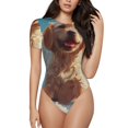 thumbnail image 1 of Fotbe Cute Angel Winged Dog Body de Mujer con Cuello Redondo y Mangas Cortas, Sin Mangas Ajustado, Suave, Cómodo y Básico-Large, 1 of 7