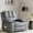 Grey, variant on Ataucjin Oversized Recliner Chairs with Heat and Massage,360° Swivel Lazy Recliner Chair for Adults,Manual Rocking Chair with Cup Holder for Living Rooms, Bedroom