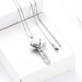 thumbnail image 4 of 3 Pack Cremation Urn Necklace for Ashes Ashes Necklace Cross Infinite Cylinder Cremation Jewelry Memorial Urn Pendant Crystal Stainless Steel Memorial Pendant Gift, 4 of 7
