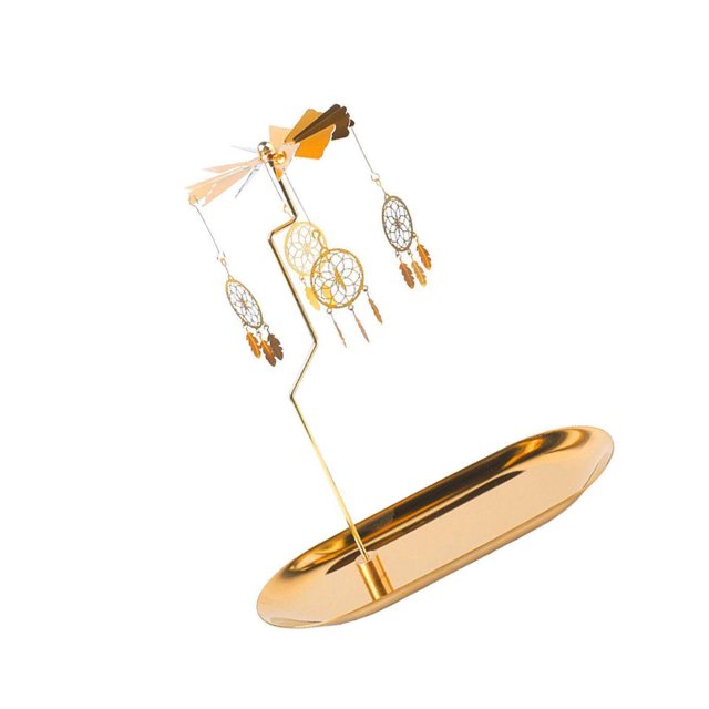 Xingzhi Gold Candle Holder Rotating Tea Light Holder Candleholder Decor A
