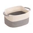 thumbnail image 1 of Woven Storage Basket Large Capacity Container Towels Basket Storage Box Hampers 33cmx24cmx18cm, 1 of 9