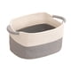 thumbnail image 1 of Cesta de almacenamiento tejida con asas para el baño universitario y el dormitorio. 33cmx24cmx18cm, 1 of 9