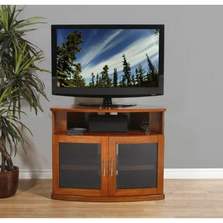 PLATEAU NEWPORT 40 W Corner Wood 40 in. TV Stand - Walnut Finish