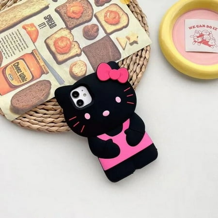 Hello Kitty 3D Stereoscopic Phone Case For IPhone 15 14 13 12 11 Pro Max XR XS 7 8 Plus SE2 Silicone Soft Back Cover Y2K