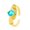 Blue, variant on Double Hands Than Hearts Zirconia Finger Ring Gold Fashion Copper Ring Resizable-Blue-Resizable