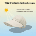 thumbnail image 4 of WGRFFH 2 Pack UPF Sun Protection Baseball Hat for Men and Women,Quick-Drying Waterproof Lightweight Wide Large Brim Visor UV Shade Adjustable Ponytail Cooling Outdoor Sports Cap,Golf Dad Hat Pink, 4 of 7