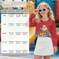 thumbnail image 2 of Xixirimido Christmas Santa Claus Gifts Red Girls' Long Sleeve Crop Top Soft Casual Kids T-Shirt Crewneck Sweatshirt Stylish Cropped Pullover Top for 13-14 Years, 2 of 7