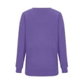 thumbnail image 4 of Sevevn Women's Casual Comfortable Long Sleeve V-Neck Solid Pocket Blouse Tops Purple S Family Gifts, 4 of 6