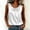 White, variant on Women's U-Neck Sleeveless Tank Top with Delicate Beaded Neckline Detail Casual Cami for Everyday office Wear Blue XS